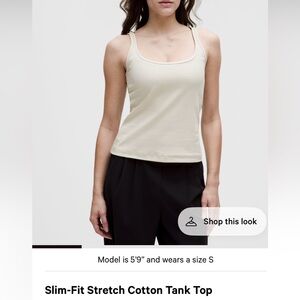Lululemon Athletica Cream Tank Top